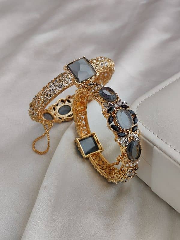 Turkish Gemstone Double Sided Bangles 3