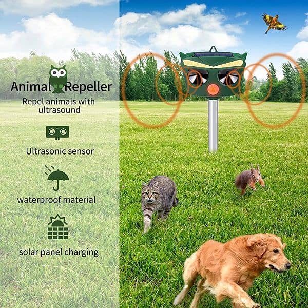 outdoor Solar birds Ultrasonic Animal Repeller Pest control waterproof 7