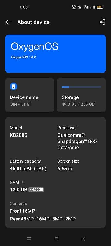 one plus 8t 12/256 2