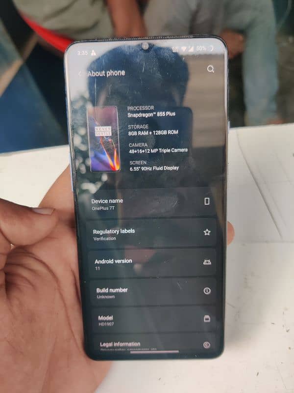 OnePlus 7t pta approved dual sim 8