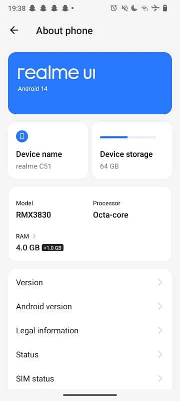 realme ui all okay condition 10/10 9