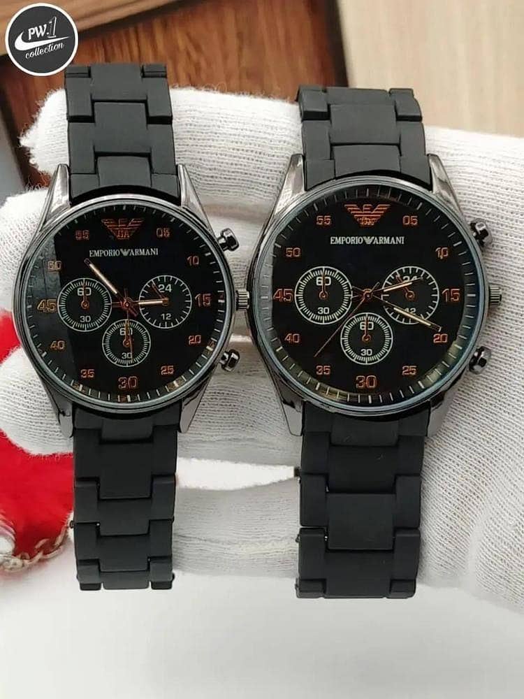 Analogue Couple Watches (FREE DELIVERY ALL OVER THE PAKISTAN) 1