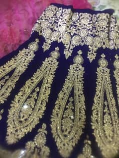 Heavy Embroidered Velvet Lehnga Chloli