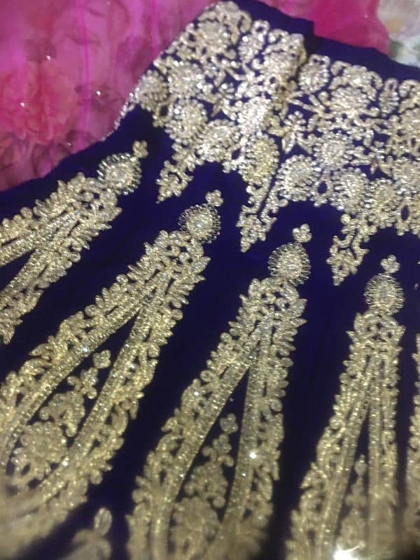 Heavy Embroidered Velvet Lehnga Chloli 3