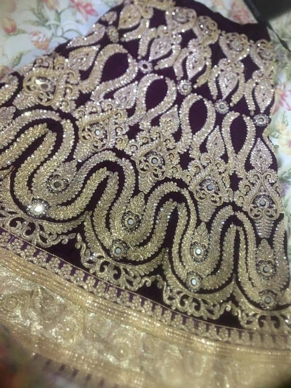 Heavily Embroidered Velvet Lehnga choli 4