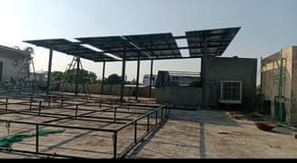 Elevated solar structure work