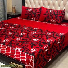 3 PCS Double Bedsheets (FREE DELIVERY ALL OVER THE PAKISTAN)