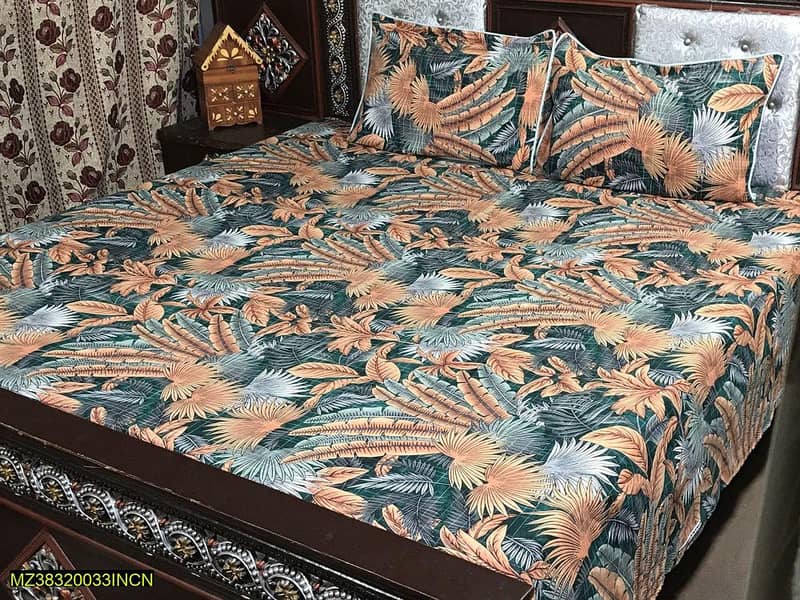 3 PCS Double Bedsheets (FREE DELIVERY ALL OVER THE PAKISTAN) 3