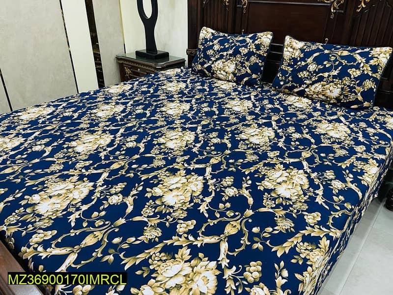 3 PCS Double Bedsheets (FREE DELIVERY ALL OVER THE PAKISTAN) 6