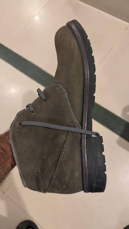 Clarks grey leather waterproof shoes 0