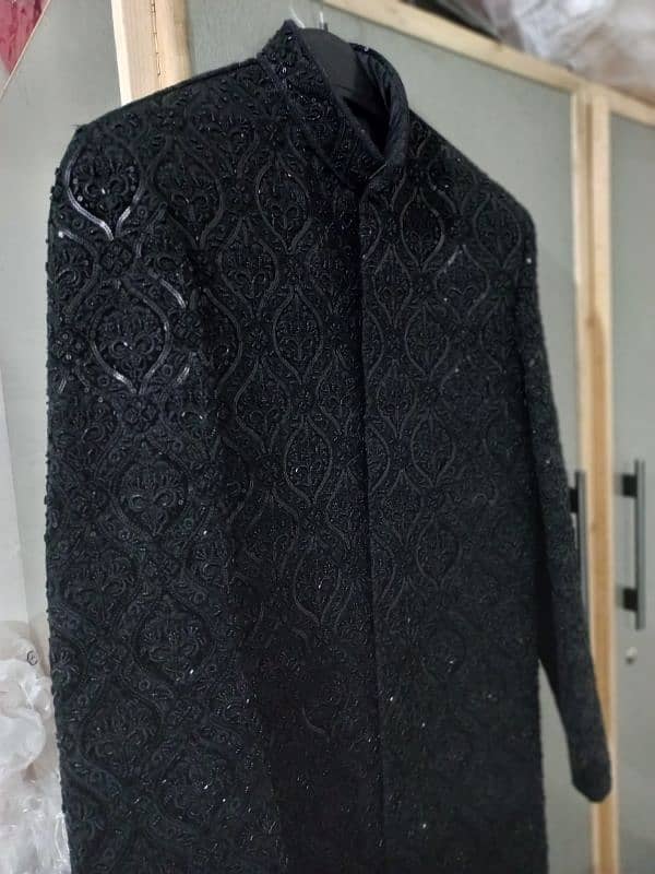 Black sherwani 1 time ues only. condition 10/10 3