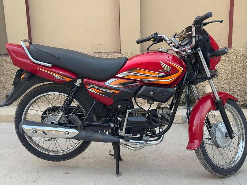 honda 100 Red punjab number 0