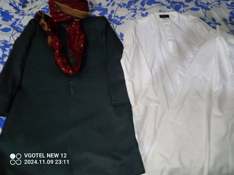 sharwani with kurta pajama and kulha 0