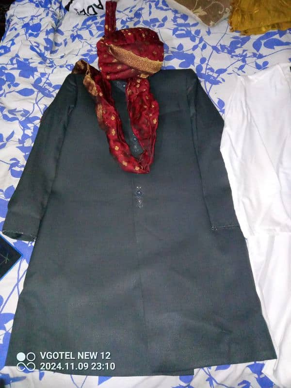 sharwani with kurta pajama and kulha 1