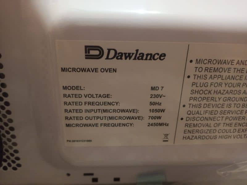 new Microwave oven model MD 7 5