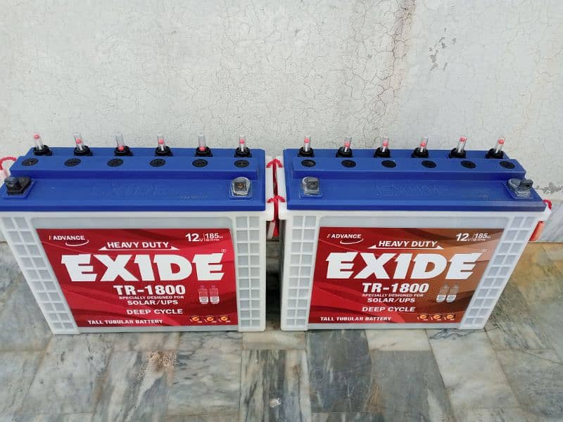 EXIDE TR-1800 TALL TUBULAR HEAVY DUTY BATTERY  | DEEP CYCLE 2