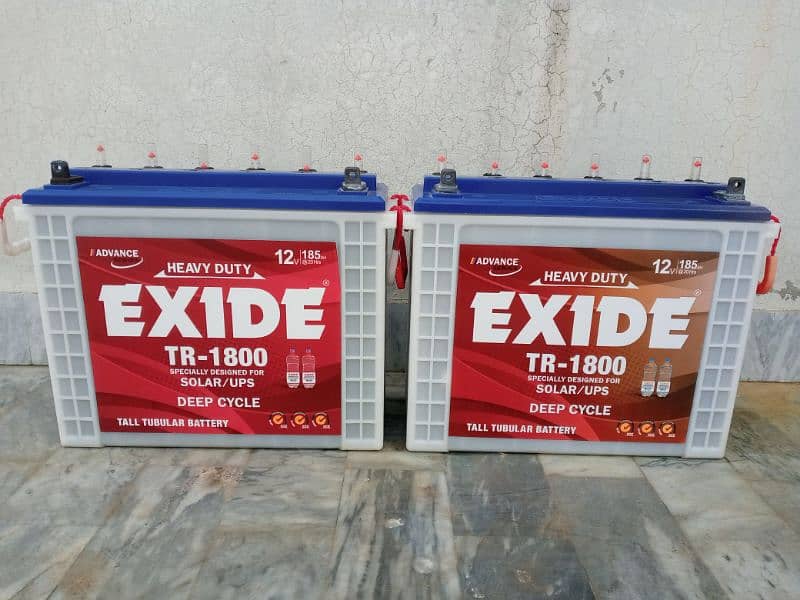 EXIDE TR-1800 TALL TUBULAR HEAVY DUTY BATTERY  | DEEP CYCLE 3