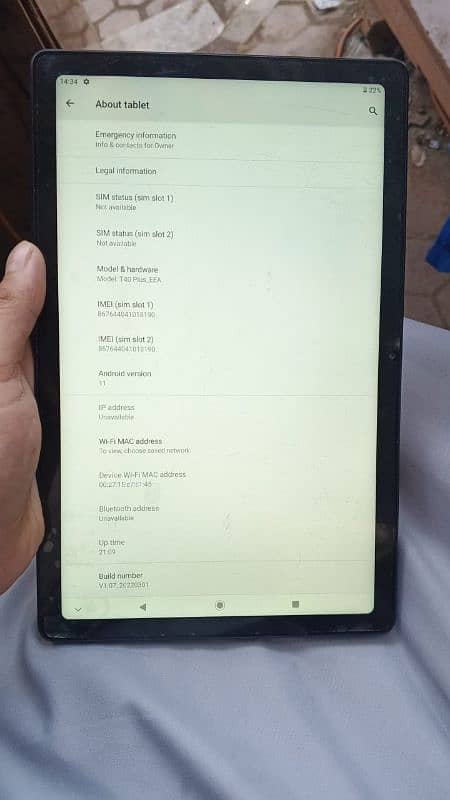 Teclast T40 plusEEA 8 GB ram 128 GB memory 11 android version 10 inch 1