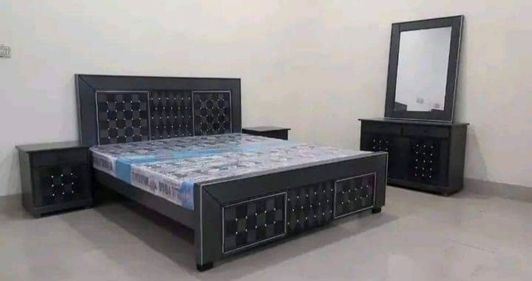 bed set / king size bed / double bed / poshish bed / bed / side table 5