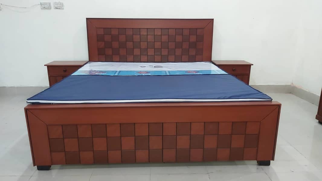 bed set / king size bed / double bed / poshish bed / bed / side table 7