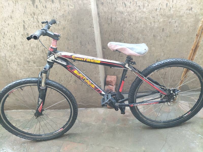 bicycle with 7 gear red and black colour 1