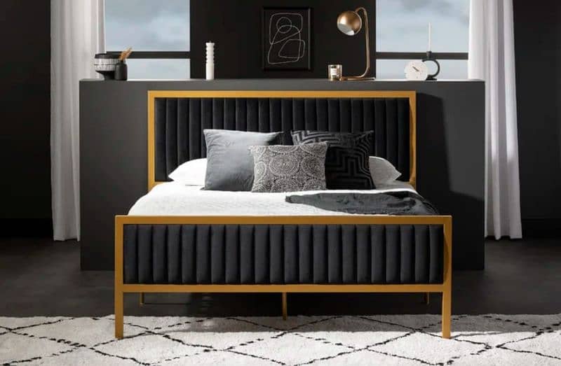 Iron bed / iron bed dressing side table / Double bed /Bed /  Furniture 4