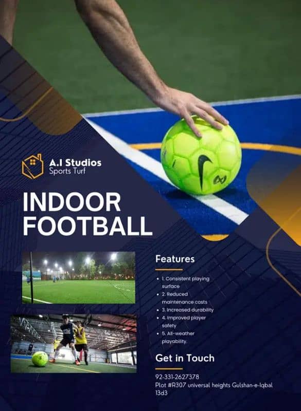 Sports Turf For Indoor Futsal Ground & Box Cricket 1