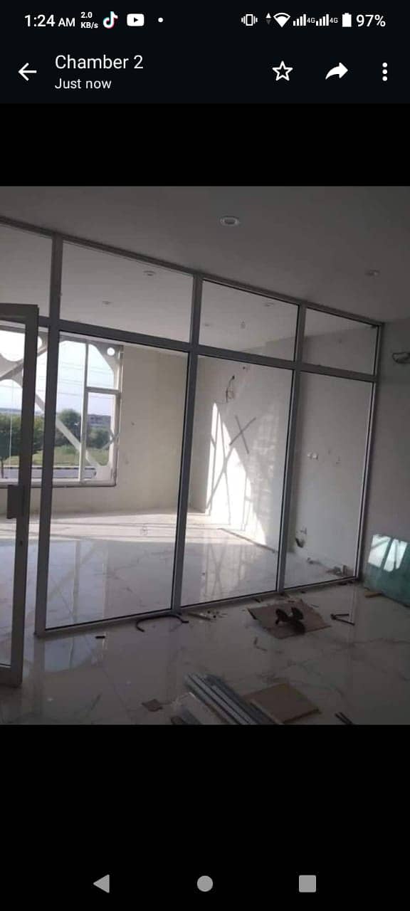 Office glass partition/GlassAluminium/partition work/glass cabine 16