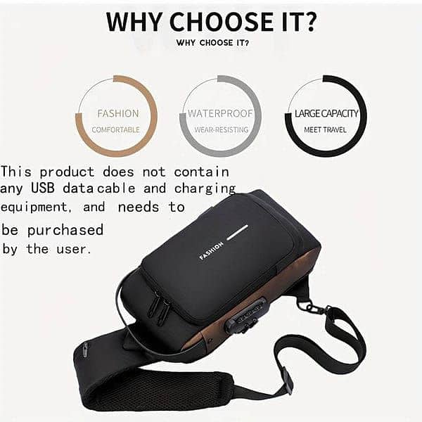 *Anti-theft Cross Body Bag with USB Charging Port* 3