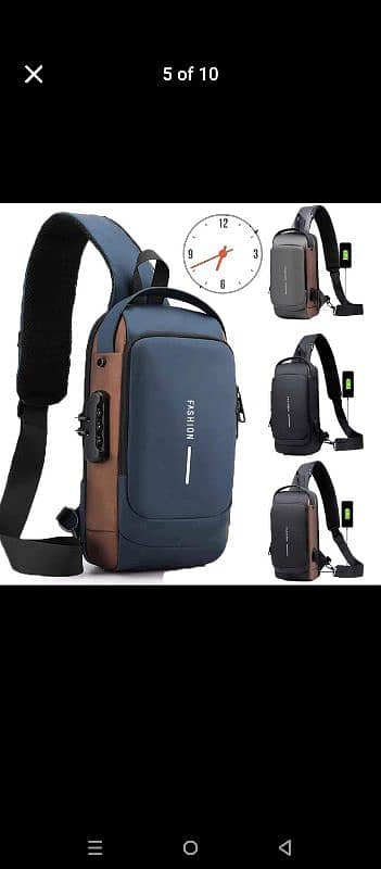 *Anti-theft Cross Body Bag with USB Charging Port* 6