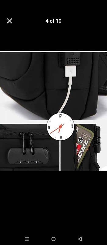 *Anti-theft Cross Body Bag with USB Charging Port* 7