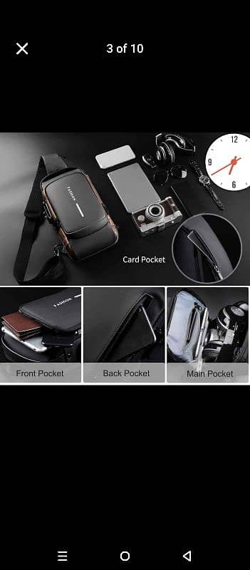 *Anti-theft Cross Body Bag with USB Charging Port* 8