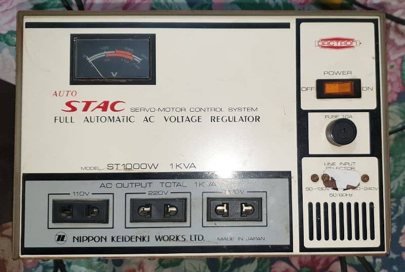 DACTRON 1000 watts fridge stabilizer made in japan 0