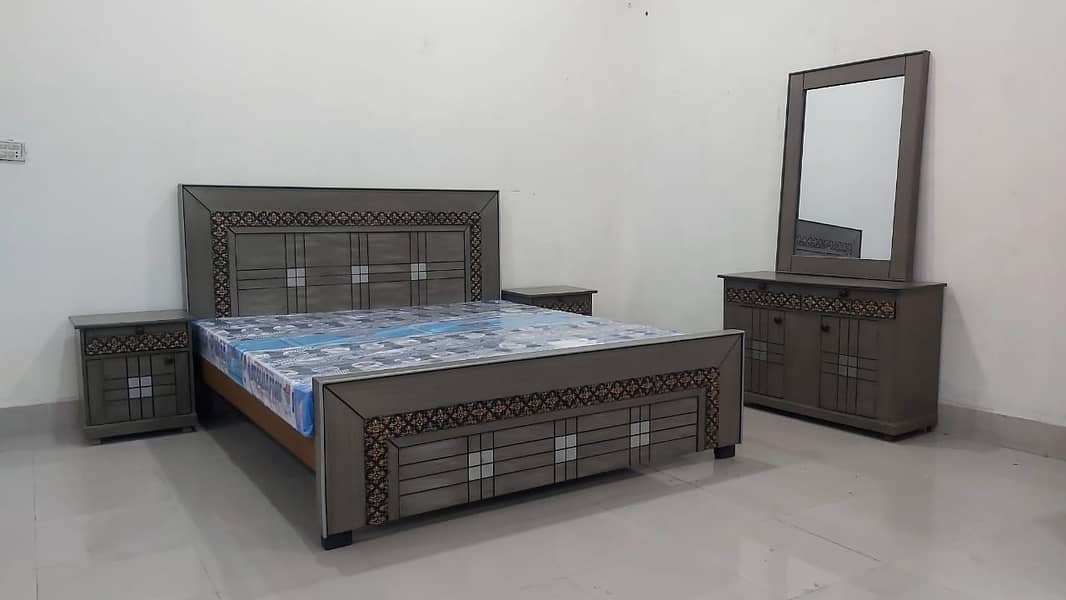 bed set / king size bed / double bed / poshish bed / bed / side table/ 13