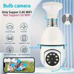 Light Bulb Camera 355° rotatable, mobile access, memory card supported