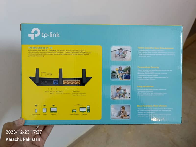 TP Link TL-WR940N WiFi Router 3 Antena with Box 2