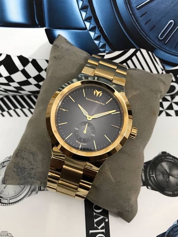 TechnoMarine-GOLD-SWISS MADE-NEW WATCH-RADO-OMEGA-ROLEX-TAG-TISSOT 2