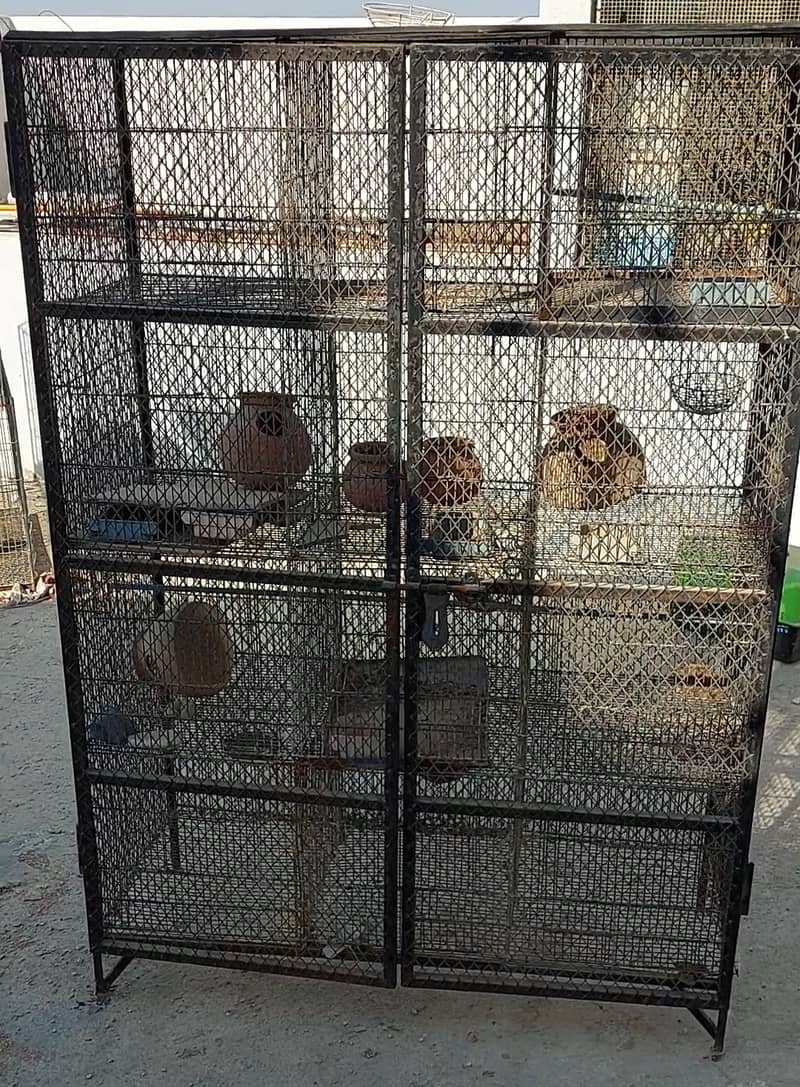 12 portions cage with safety welded iron jali door 0