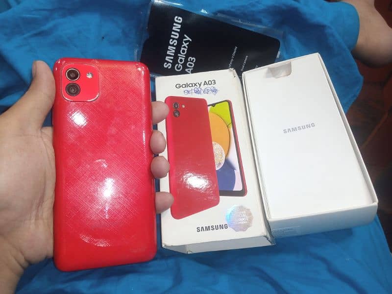 Samsung Galaxy A03 PTA official approve box hai 3rm GB32 all ok hai 13