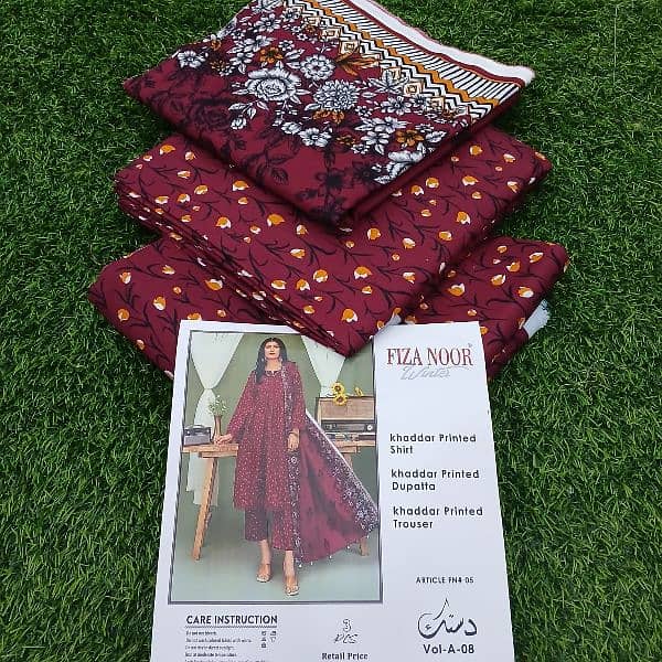 Khaddar 3PC Unstitched for Ladies 0