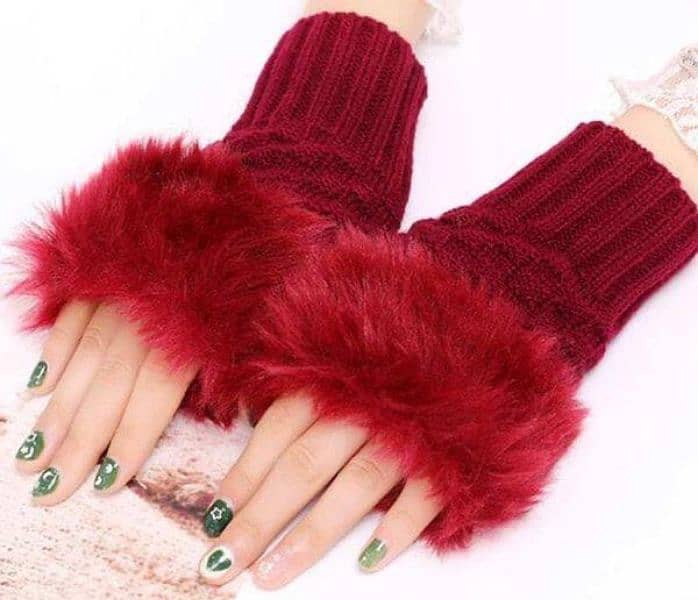 Women's Fur Gloves 0