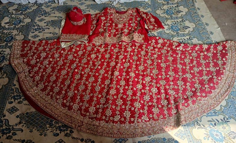 Bridal lehnga | Wedding dress | Barat dress | bridal lehnga for sale* 1