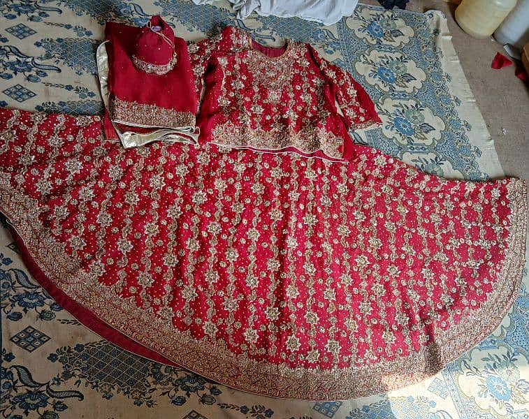 Bridal lehnga | Wedding dress | Barat dress | bridal lehnga for sale* 5