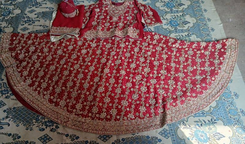 Bridal lehnga | Wedding dress | Barat dress | bridal lehnga for sale* 7