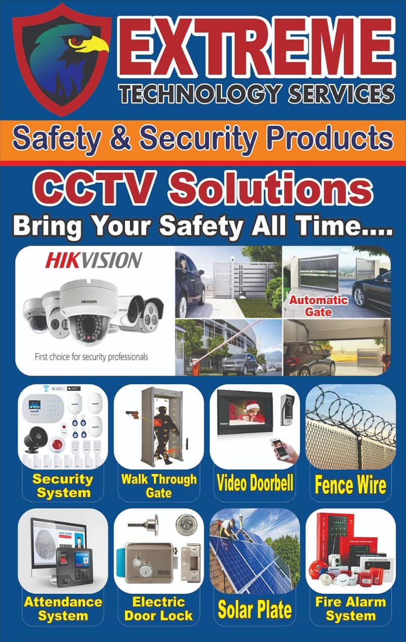 Electric Fence CCTV camera Automatic sliding gates Fire Alarms 11