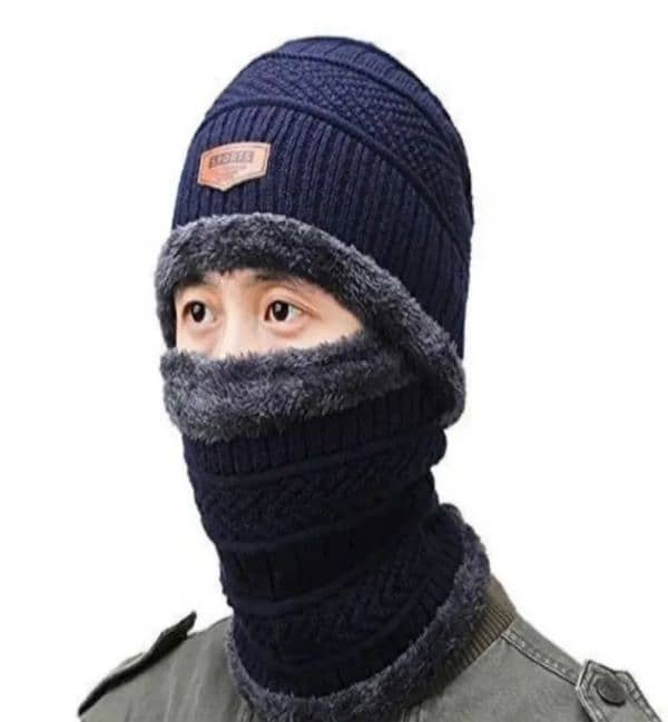 Men's Winter Cap with beanie neck 1