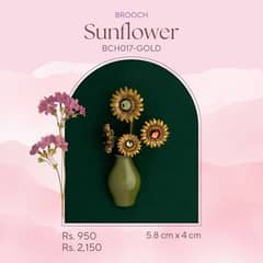 sun flower brooch