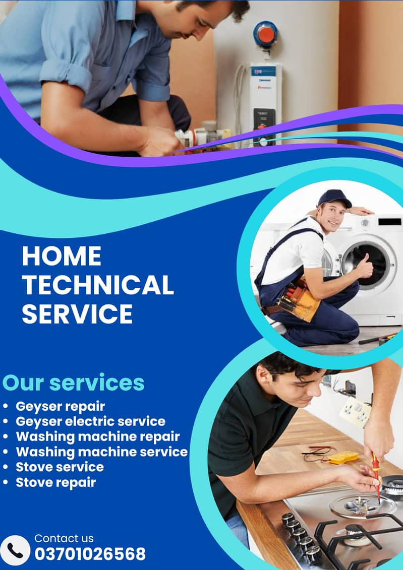 Fridge Repair , Geyser Services , Automatic Washing Machine Repairing 3