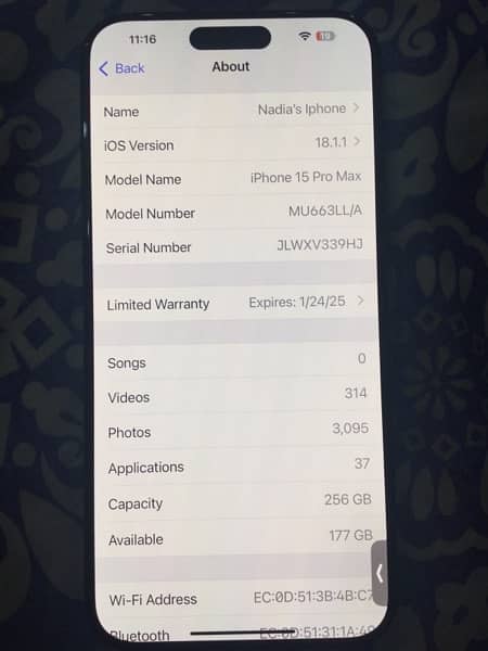 Iphone 15 Pro Max 256 gb Gray 98% health JV full genuine All ok 2