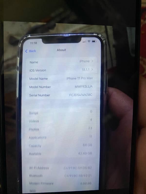 iPhone 11 Pro max jv 64 gb 5